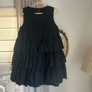 Black Tiered Mini Cocktail Dress